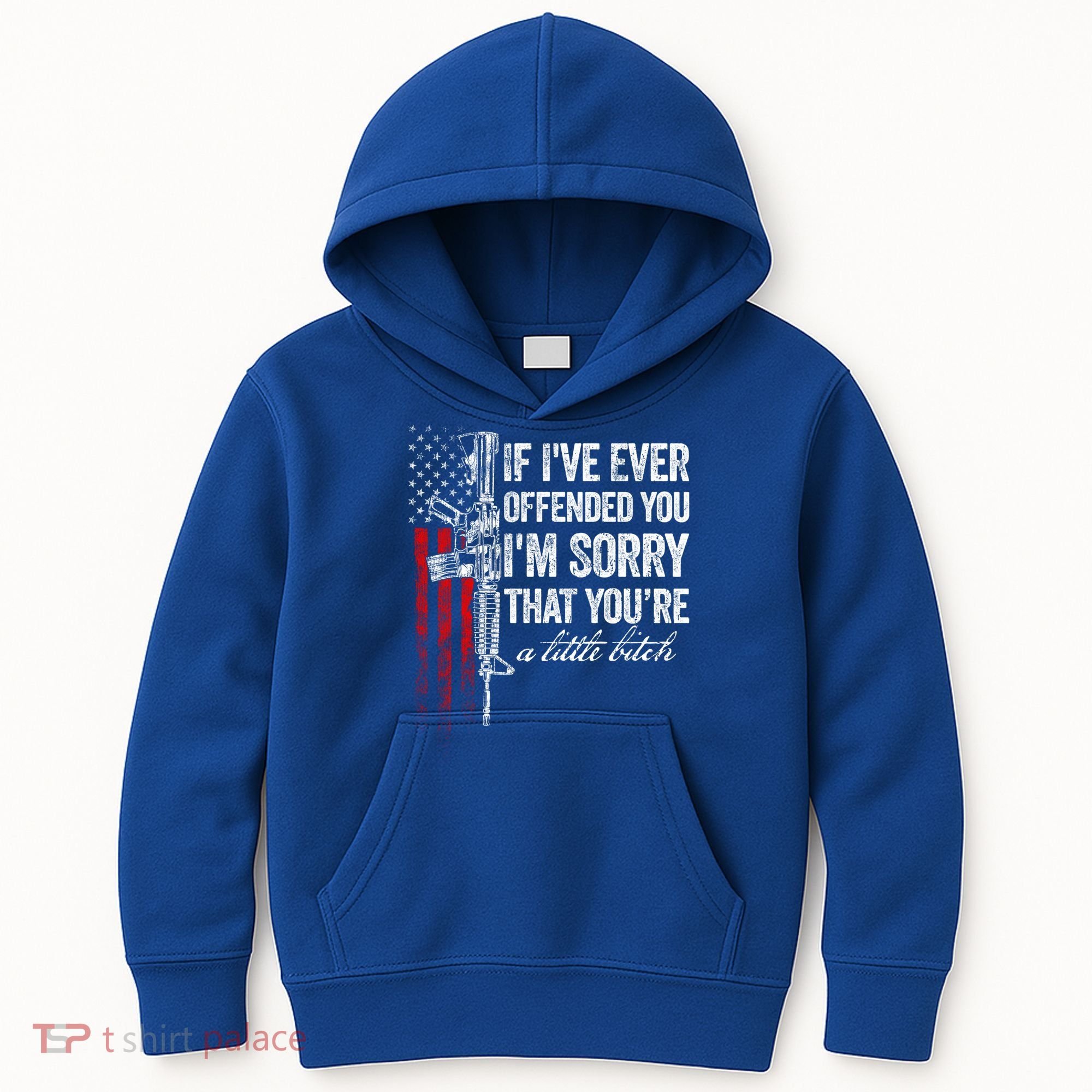 If Ive Ever Offended You Im Sorry American Flag Gift Kids Hoodie