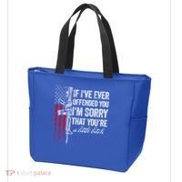If Ive Ever Offended You Im Sorry American Flag Gift Tote Bag thumb 3