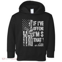 If IVe Ever Offended You IM Sorry American Flag Toddler Hoodie thumb 0