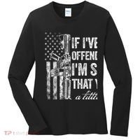 If IVe Ever Offended You IM Sorry American Flag Women's Long Sleeve Shirt thumb 0