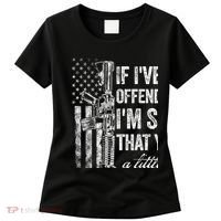 If IVe Ever Offended You IM Sorry American Flag Women's T-Shirt thumb 0