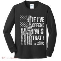 If IVe Ever Offended You IM Sorry American Flag Kids Long Sleeve Shirt thumb 0