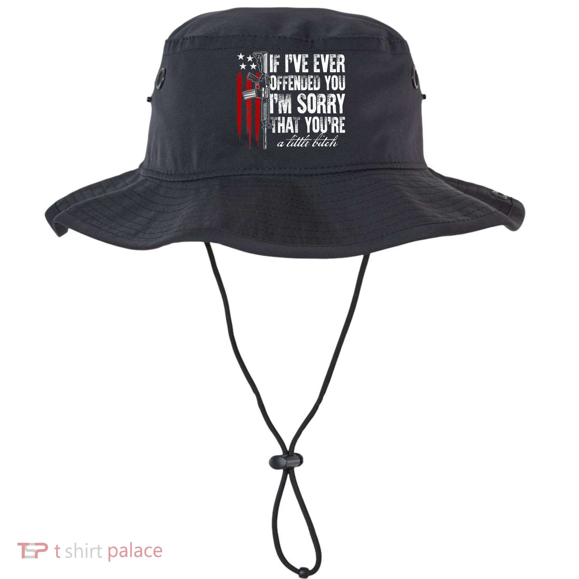 If I've Ever Offended You I'm Sorry American Flag Bucket Hat