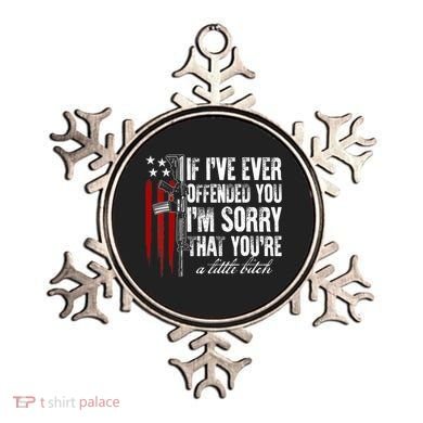 If I've Ever Offended You I'm Sorry American Flag Ornament