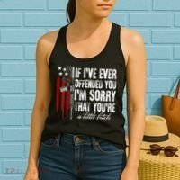 If I've Ever Offended You I'm Sorry American Flag Women's Tank Top thumb 2