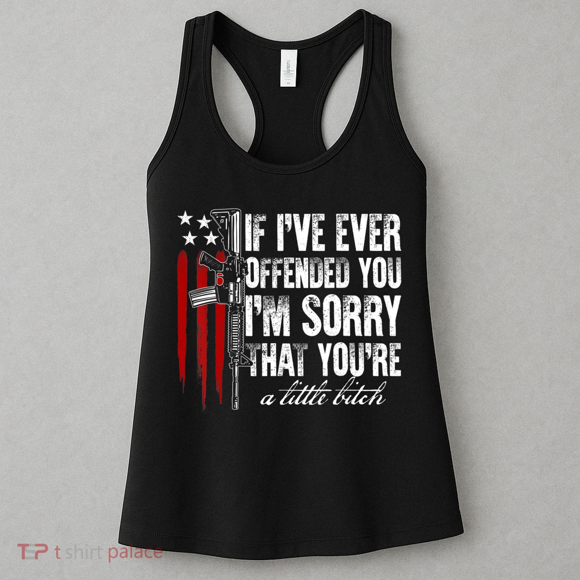 If I've Ever Offended You I'm Sorry American Flag Women's Tank Top