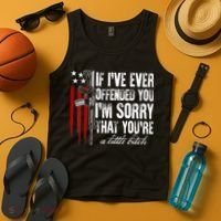 If I've Ever Offended You I'm Sorry American Flag Tank Top thumb 4