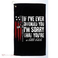 If I've Ever Offended You I'm Sorry American Flag Golf Towel thumb 0