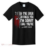 If I've Ever Offended You I'm Sorry American Flag Kids T-Shirt thumb 0