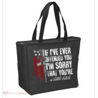 If I've Ever Offended You I'm Sorry American Flag Tote Bag thumb 2