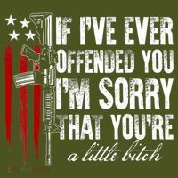 If I've Ever Offended You I'm Sorry American Flag Long Sleeve Shirt thumb 2