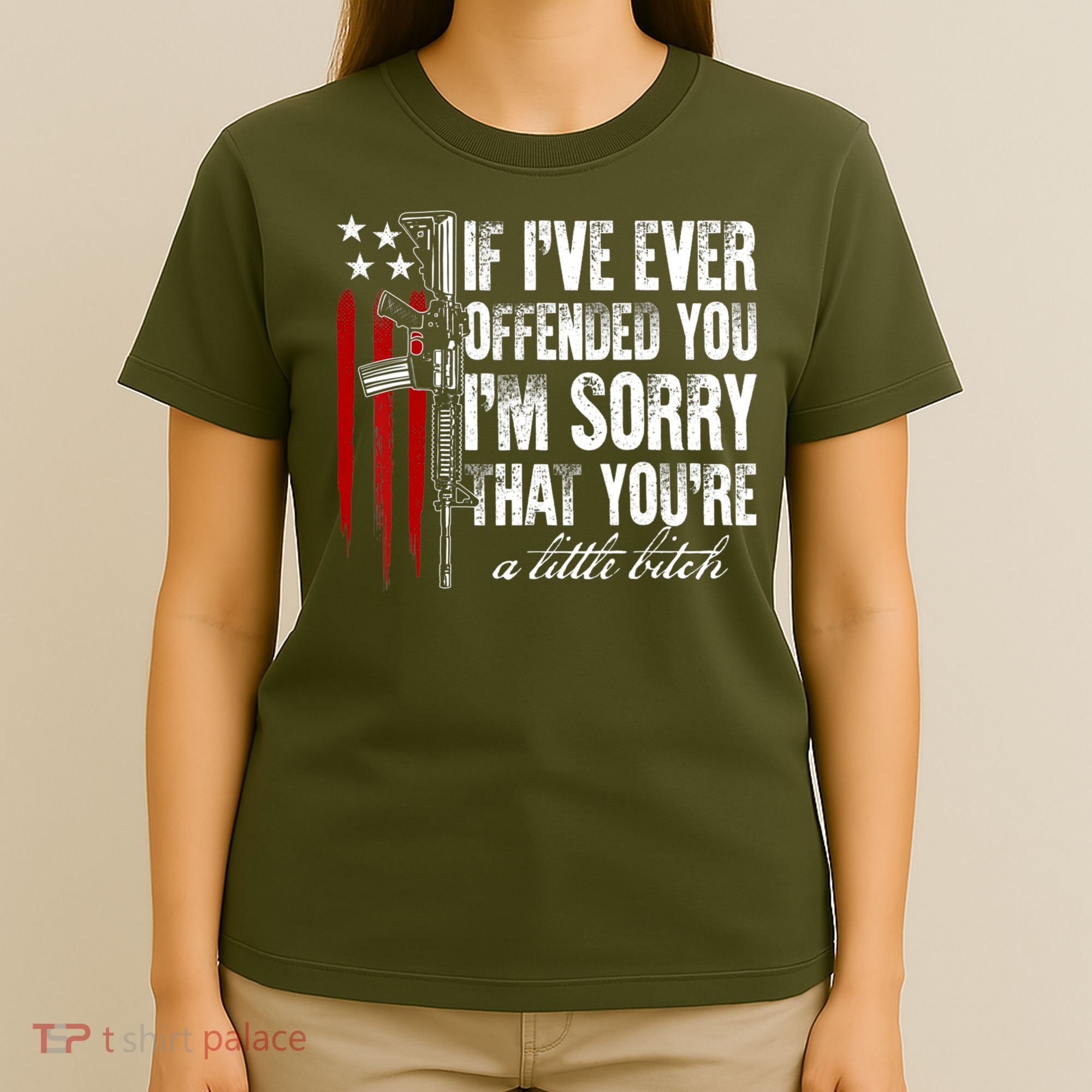 If I've Ever Offended You I'm Sorry American Flag T-Shirt