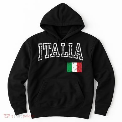 Italia Italian Flag Italy Distressed Hoodie