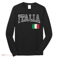 Italia Italian Flag Italy Distressed Long Sleeve Shirt thumb 0