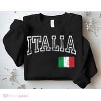 Italia Italian Flag Italy Distressed Sweatshirt thumb 2