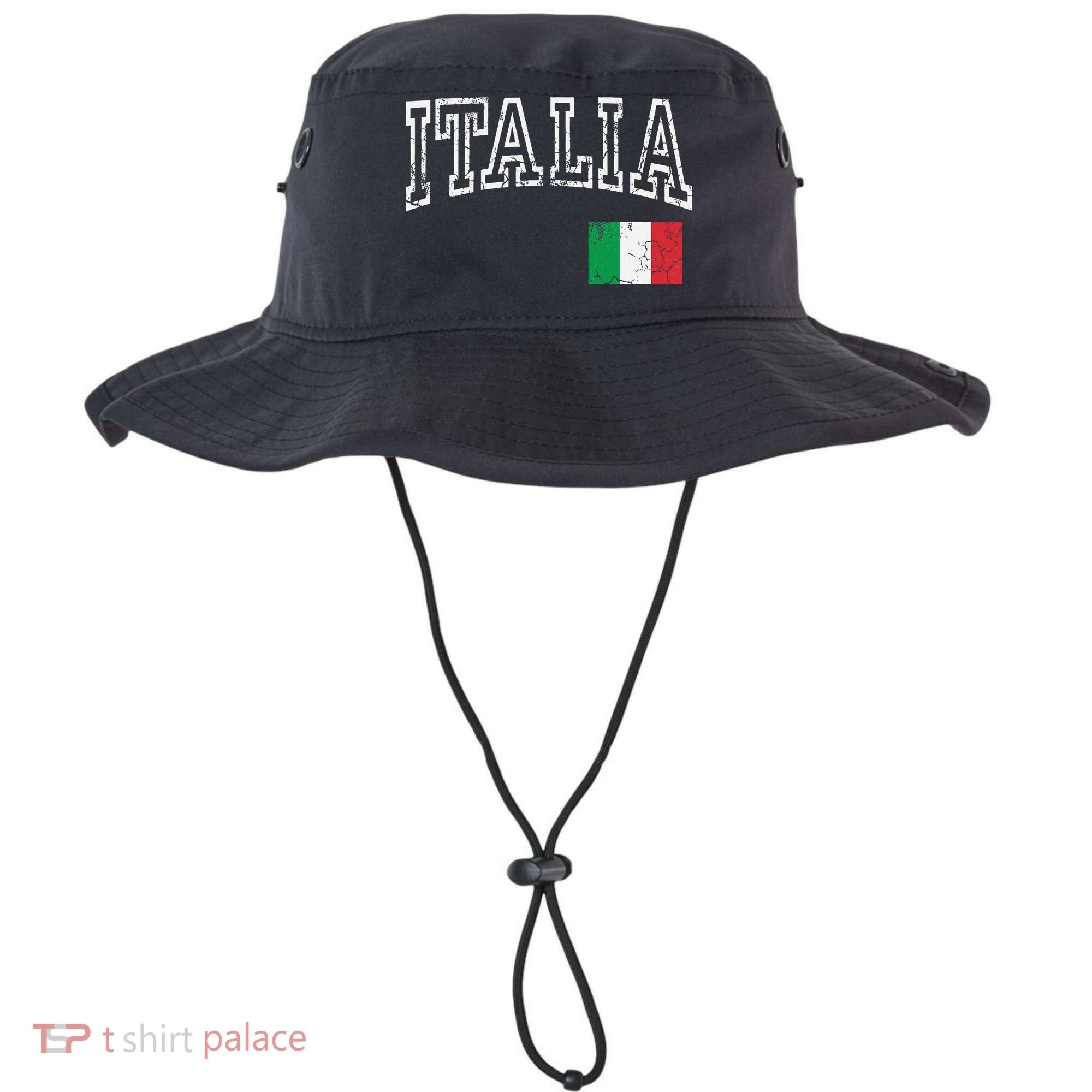Italia Italian Flag Italy Distressed Bucket Hat