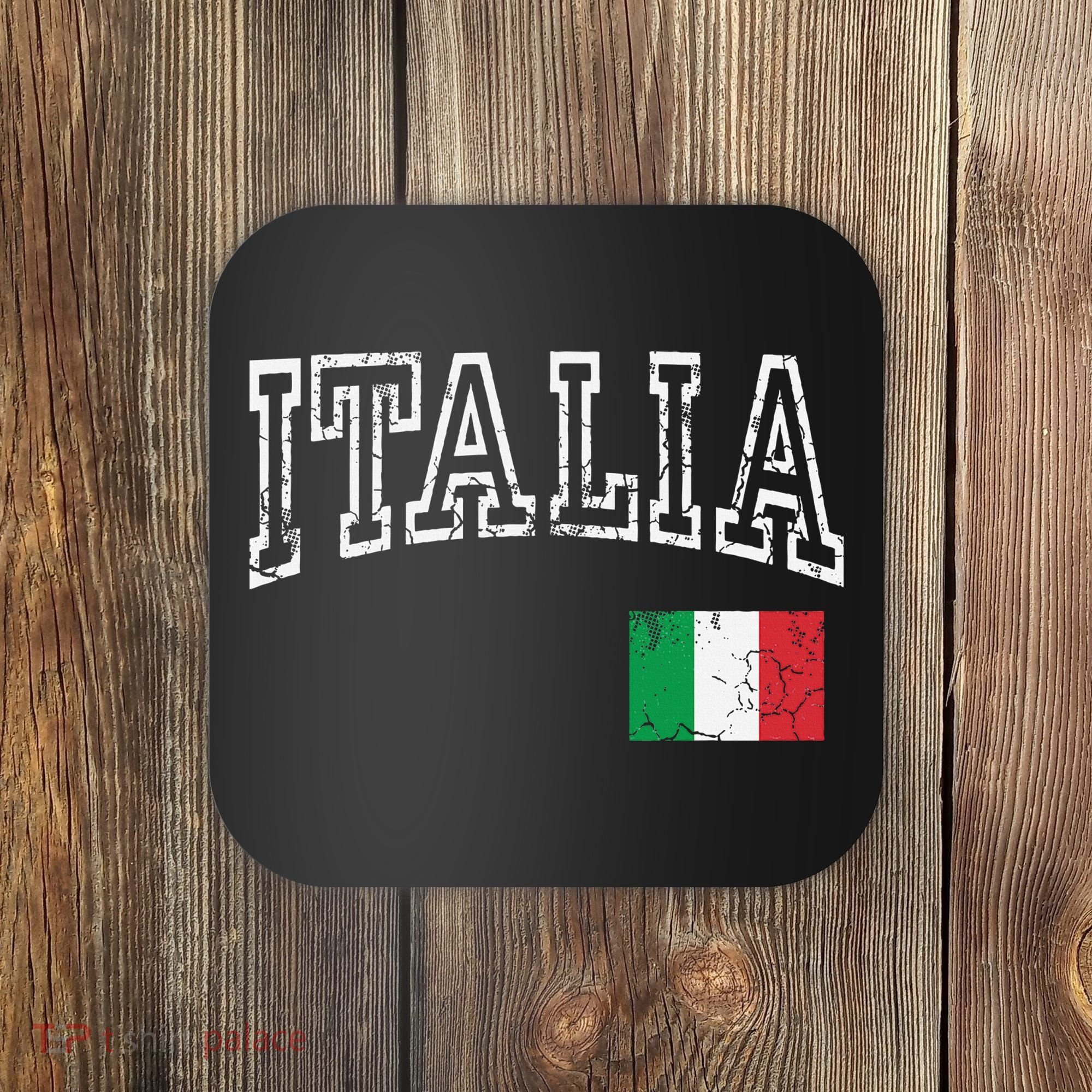 Italia Italian Flag Italy Distressed Coaster