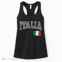 Italia Italian Flag Italy Distressed Women's Tank Top thumb 0