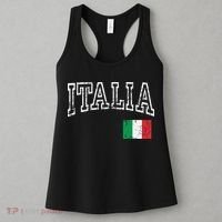 Italia Italian Flag Italy Distressed Women's Tank Top thumb 3