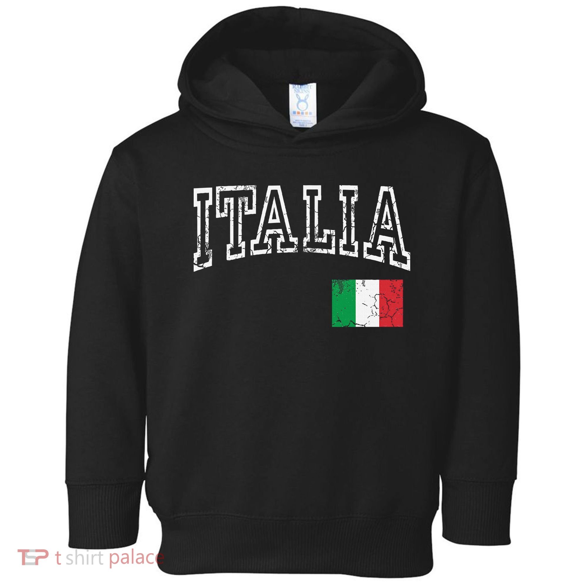 Italia Italian Flag Italy Distressed Toddler Hoodie