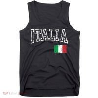 Italia Italian Flag Italy Distressed Tank Top thumb 0