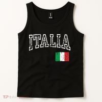 Italia Italian Flag Italy Distressed Tank Top thumb 2