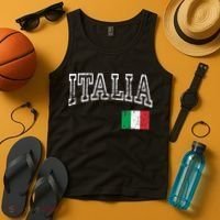 Italia Italian Flag Italy Distressed Tank Top thumb 4