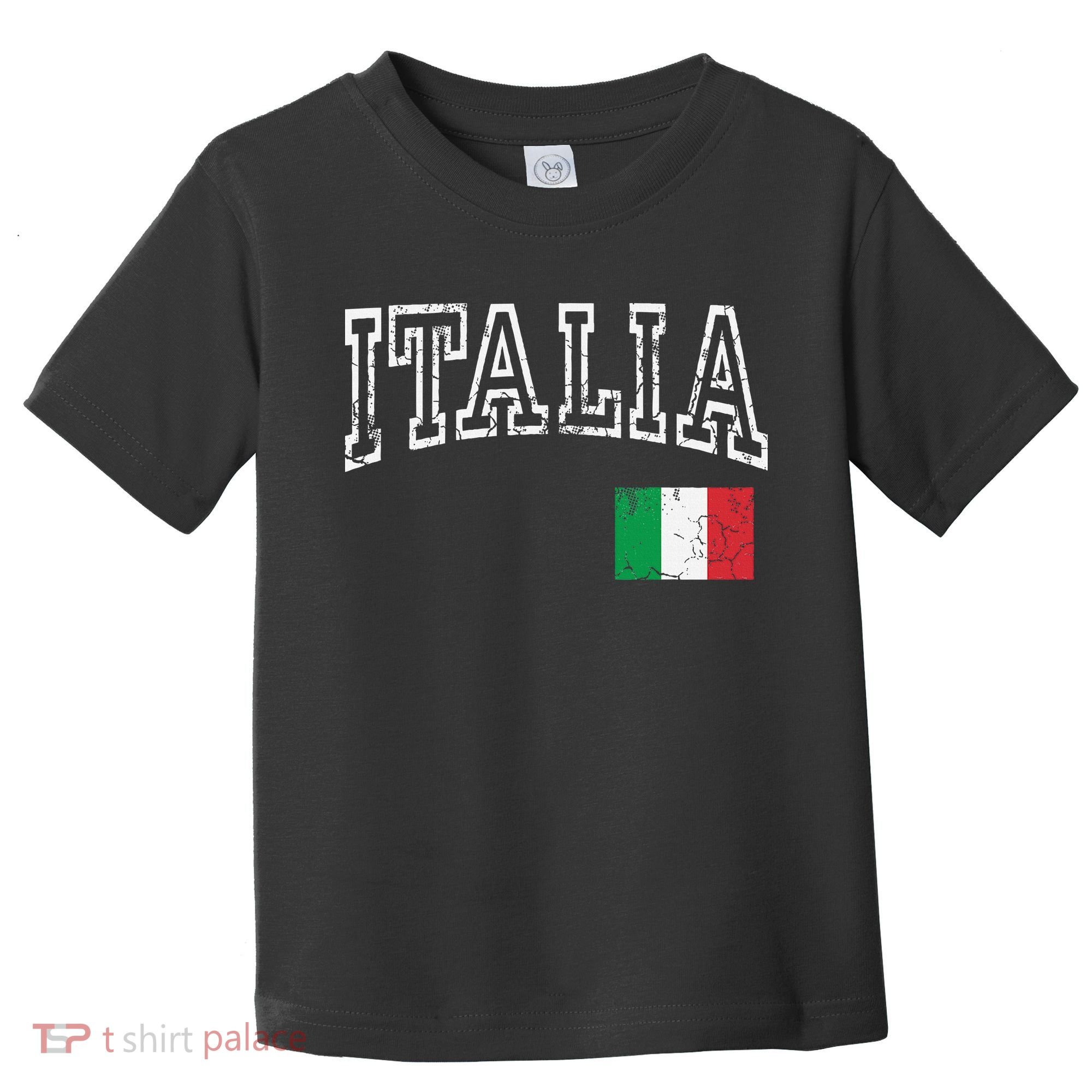 Italia Italian Flag Italy Distressed Toddler T-Shirt