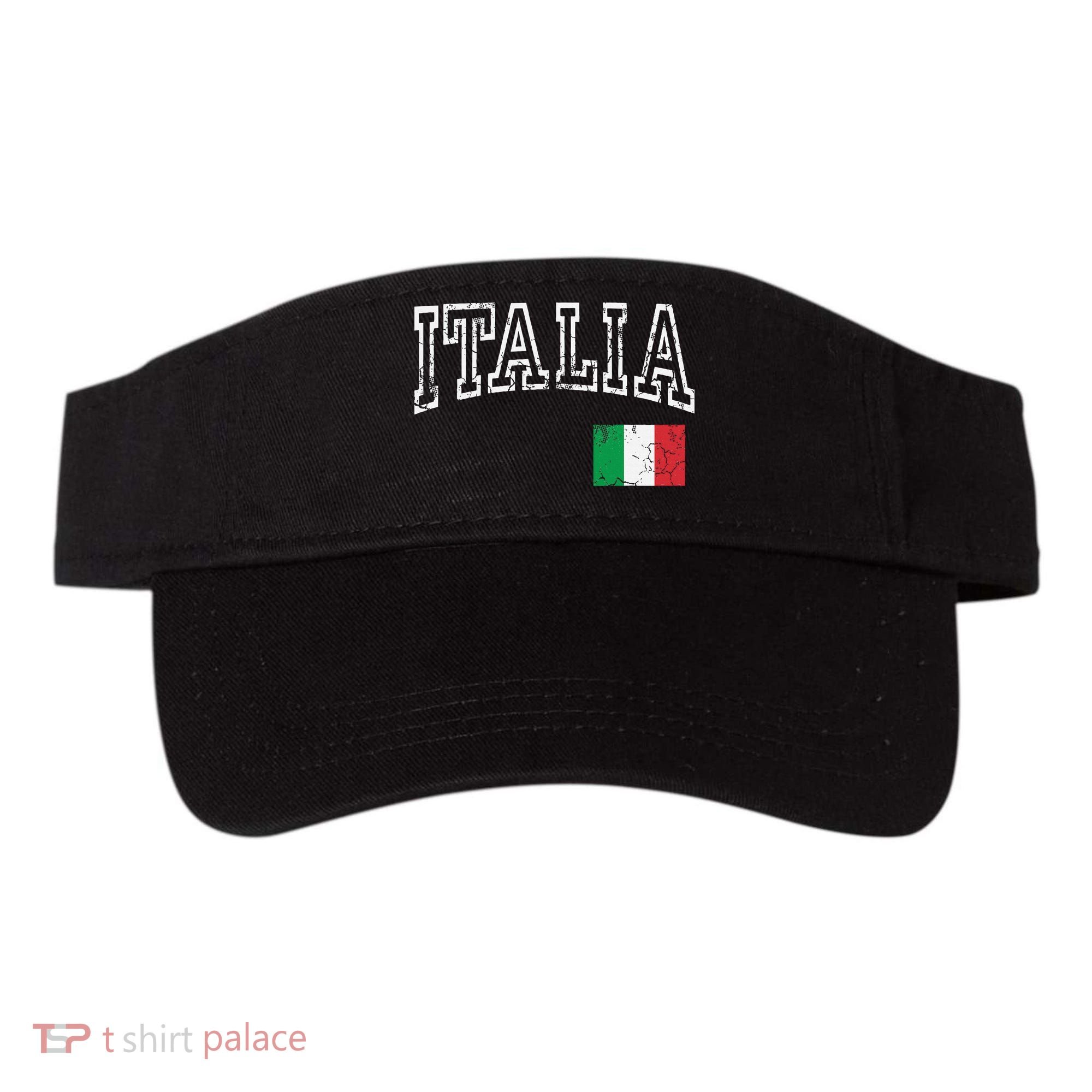 Italia Italian Flag Italy Distressed Visor