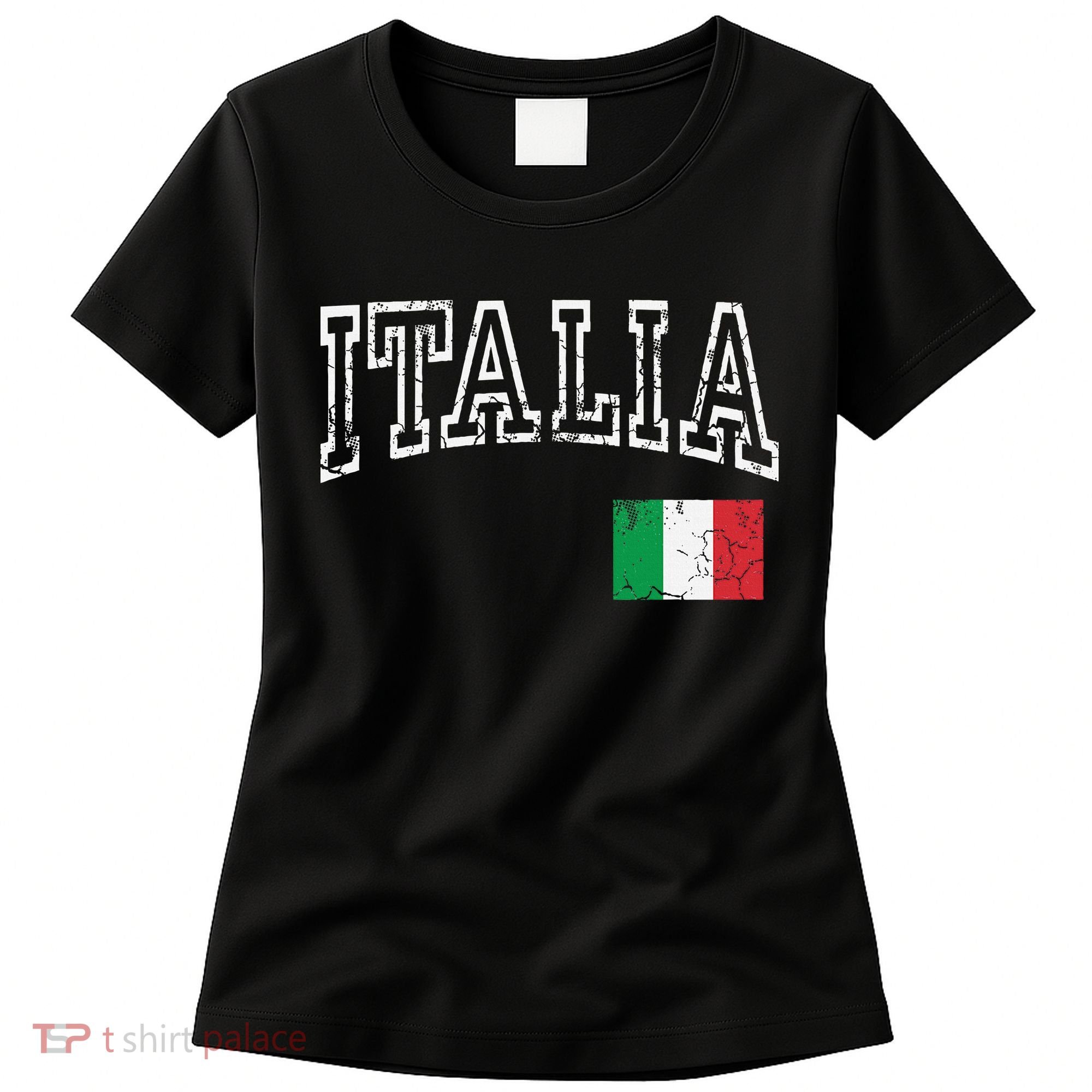 Italia Italian Flag Italy Distressed Women's T-Shirt