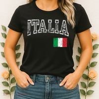 Italia Italian Flag Italy Distressed Women's T-Shirt thumb 2