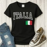 Italia Italian Flag Italy Distressed Women's T-Shirt thumb 3