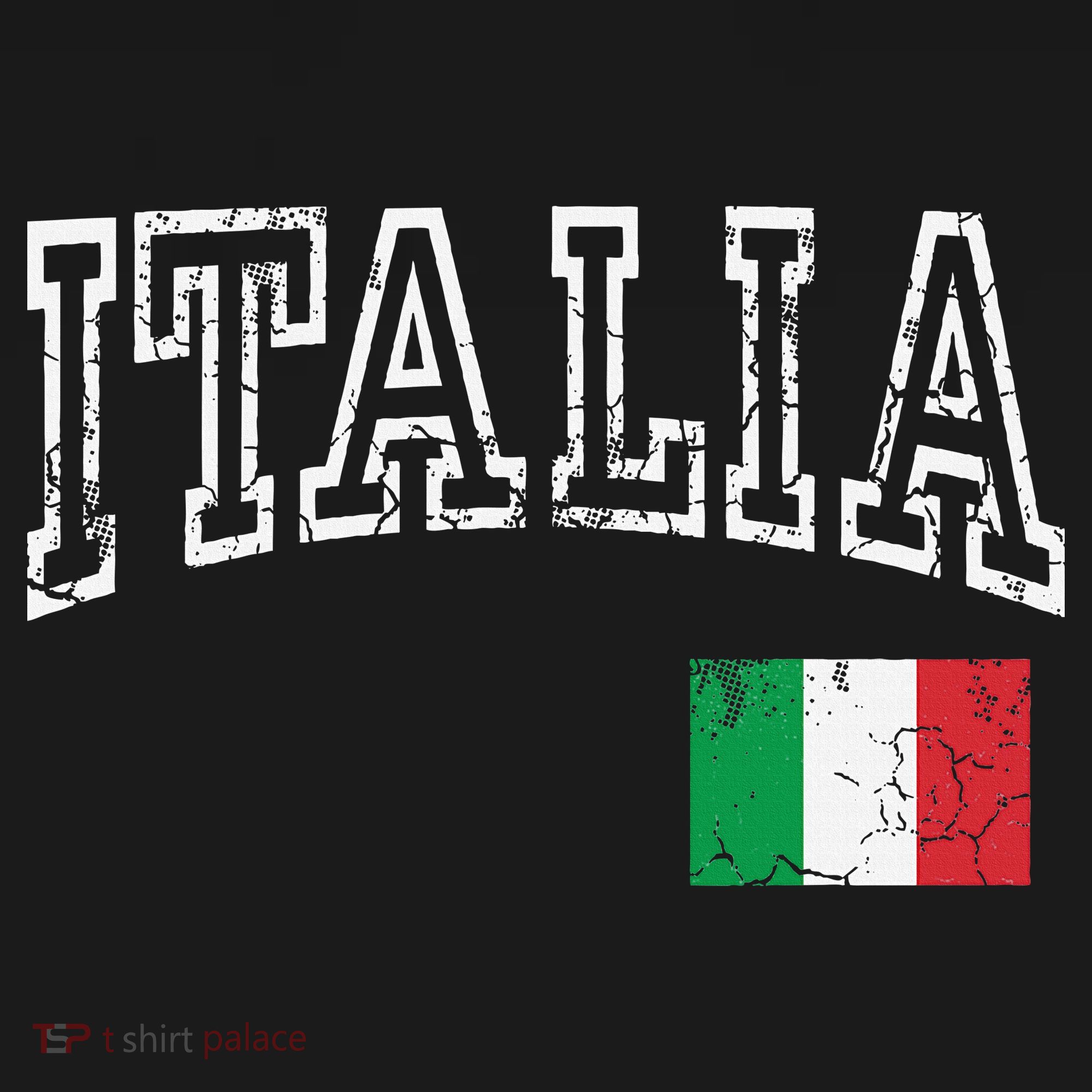 Italia Italian Flag Italy Distressed Women's T-Shirt