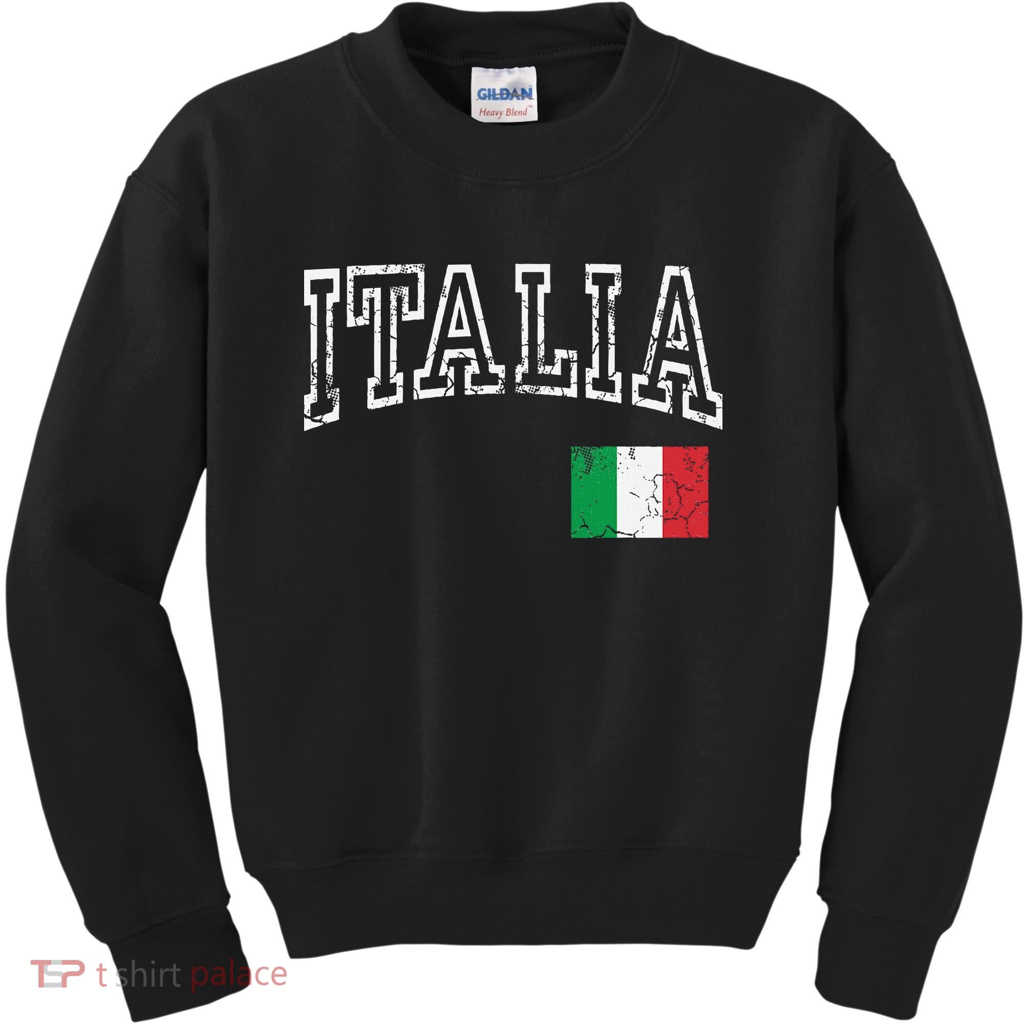 Italia Italian Flag Italy Distressed Kids Sweatshirt