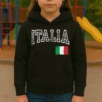 Italia Italian Flag Italy Distressed Kids Hoodie thumb 3