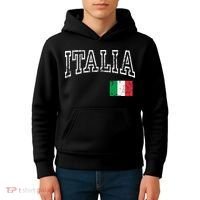 Italia Italian Flag Italy Distressed Kids Hoodie thumb 4