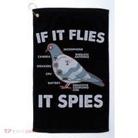 If It Flies It Spies Golf Towel thumb 0