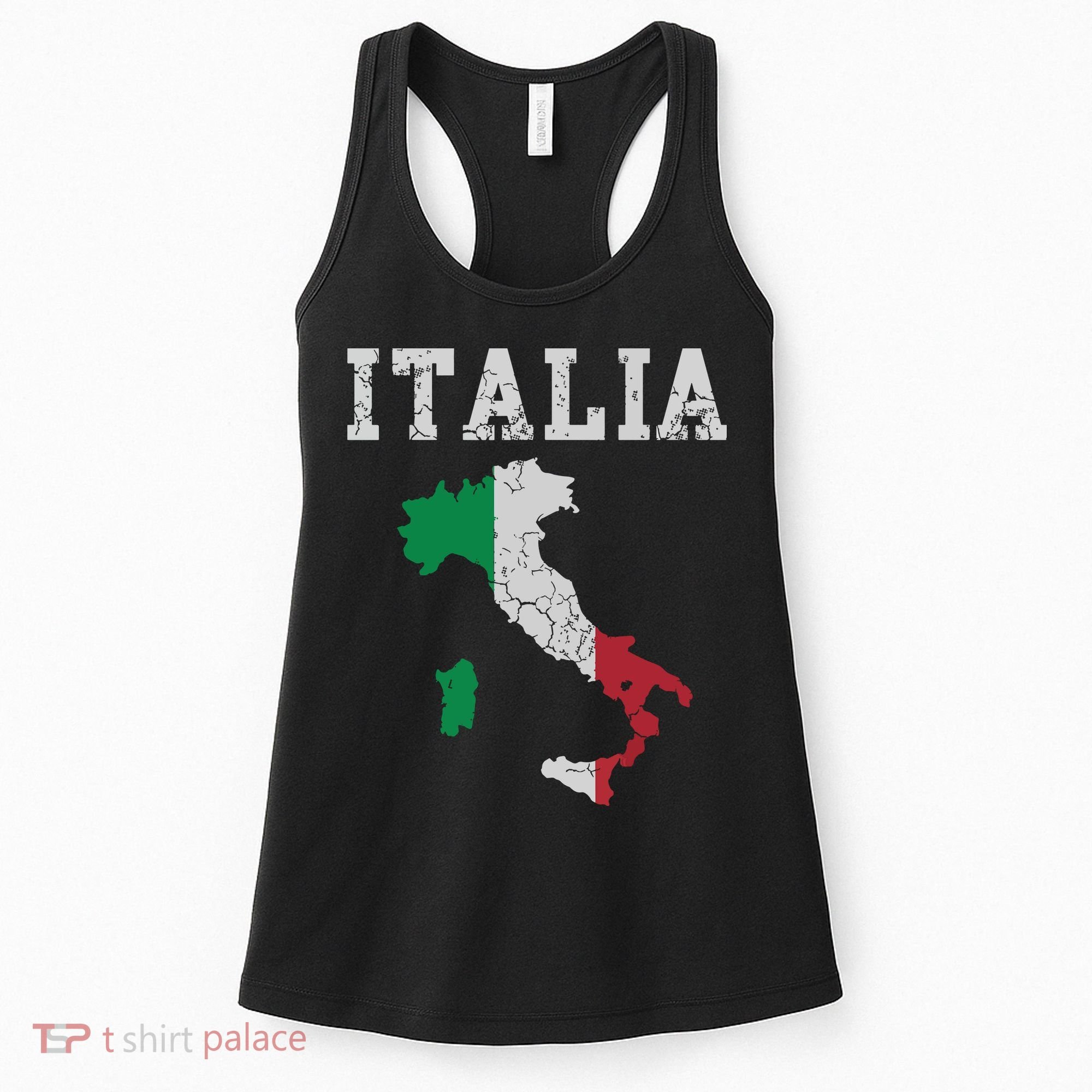 Italia Italy Flag Map Italian Italiano Family Women's Tank Top