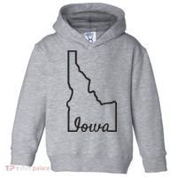 Idaho Iowa Funny Geography Mix Up Joke Idawa State Pride Toddler Hoodie thumb 0