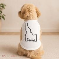 Idaho Iowa Funny Geography Mix Up Joke Idawa State Pride Doggie Tank thumb 2