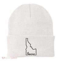 Idaho Iowa Funny Geography Mix Up Joke Idawa State Pride Beanie thumb 0