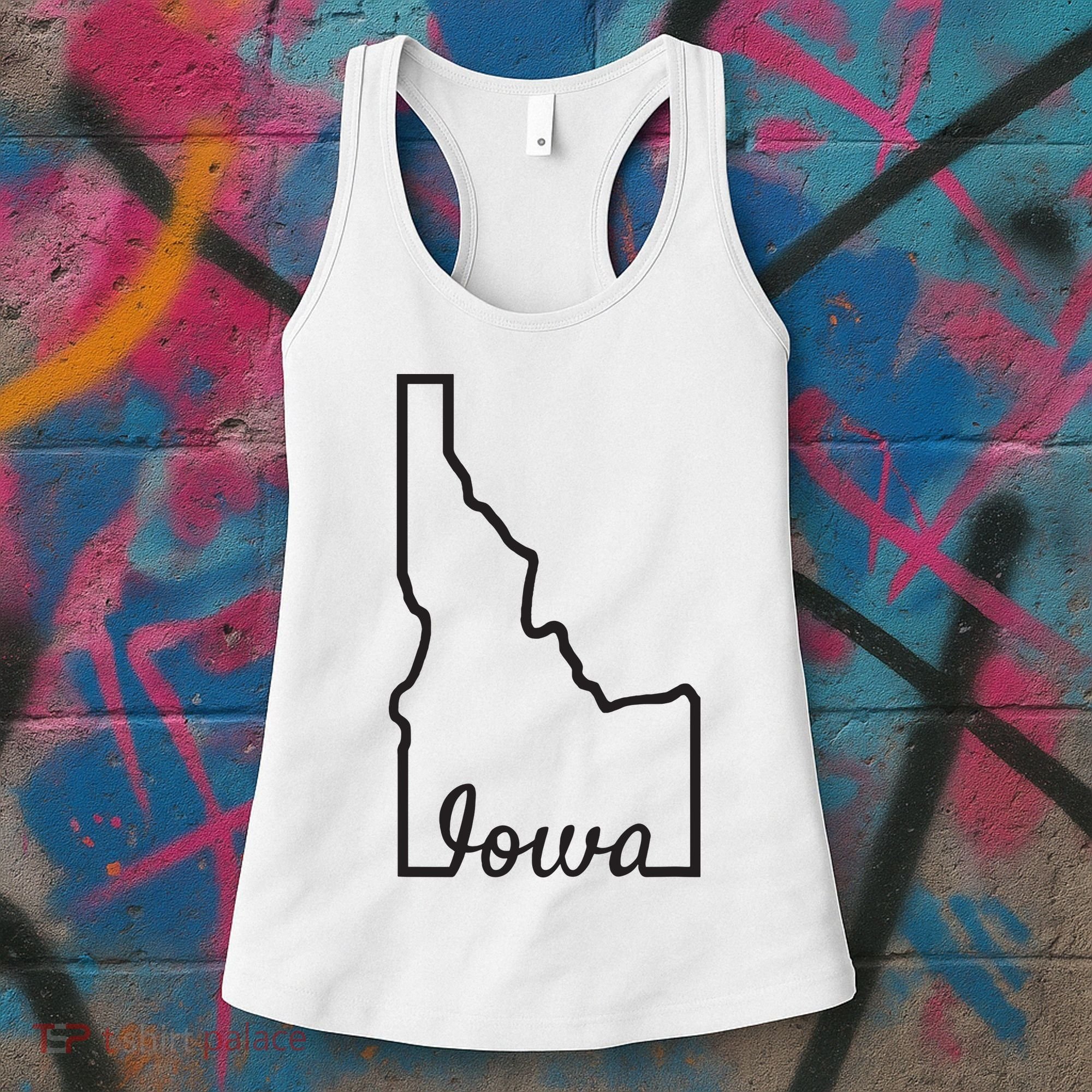 Idaho Iowa Funny Geography Mix Up Joke Idawa State Pride Women's Tank Top