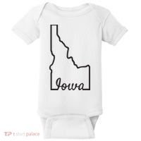 Idaho Iowa Funny Geography Mix Up Joke Idawa State Pride Baby Bodysuit thumb 0