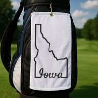 Idaho Iowa Funny Geography Mix Up Joke Idawa State Pride Golf Towel thumb 2