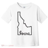 Idaho Iowa Funny Geography Mix Up Joke Idawa State Pride Toddler T-Shirt thumb 0