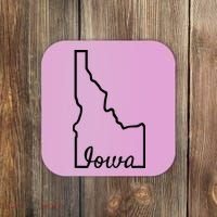 Idaho Iowa Funny Geography Mix Up Joke Idawa State Pride Coaster thumb 0