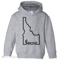 Idaho Iowa Funny Geography Mix Up Joke Idawa State Pride Toddler Hoodie thumb 0