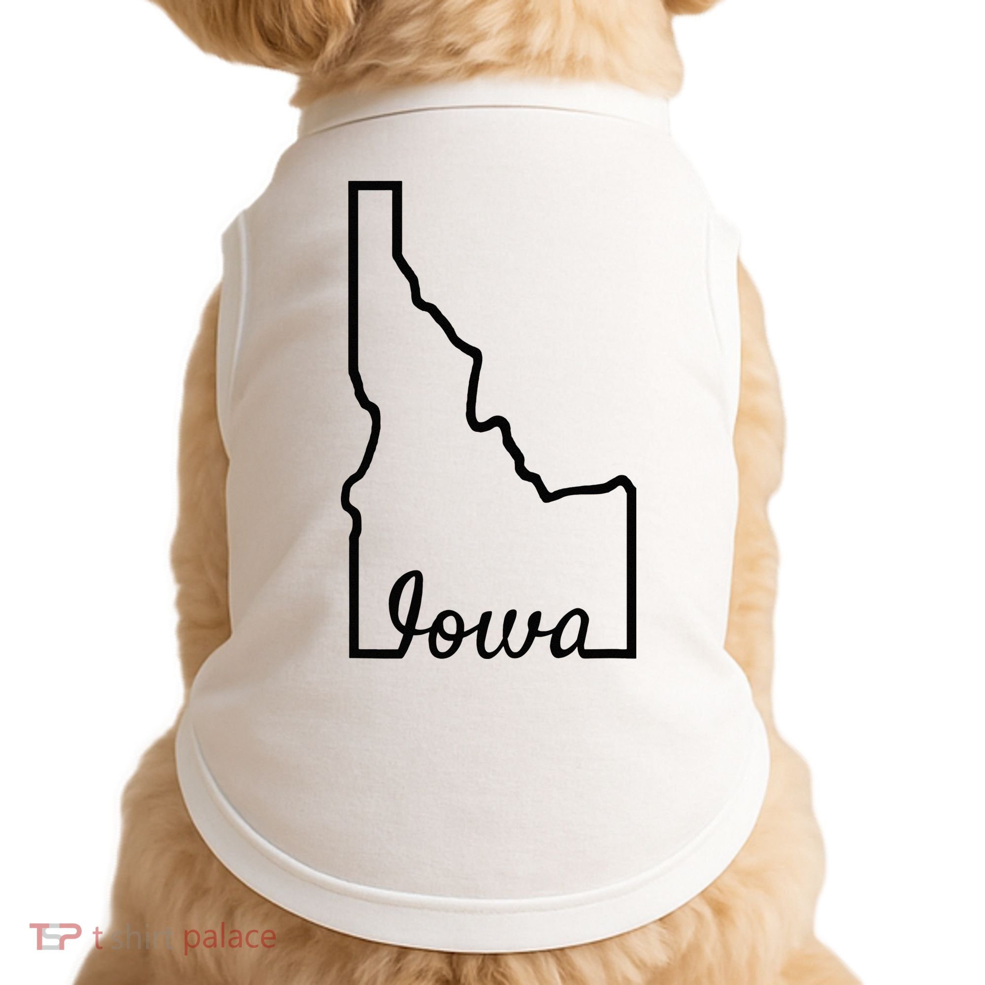 Idaho Iowa Funny Geography Mix Up Joke Idawa State Pride Doggie Tank