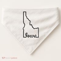 Idaho Iowa Funny Geography Mix Up Joke Idawa State Pride USA-Made Doggie Bandana thumb 0
