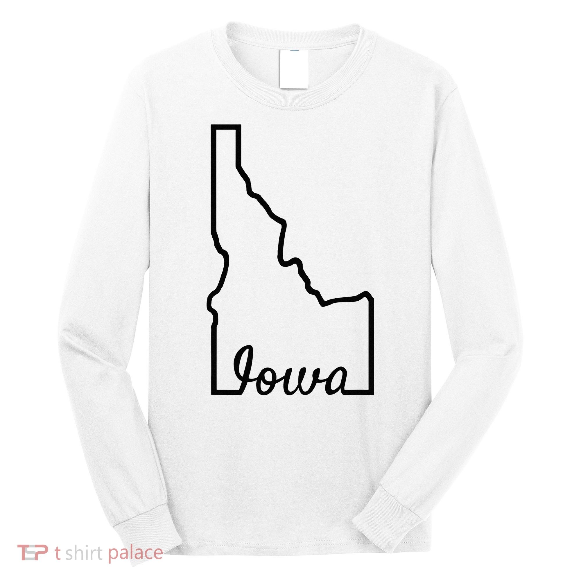 Idaho Iowa Funny Geography Mix Up Joke Idawa State Pride Long Sleeve Shirt